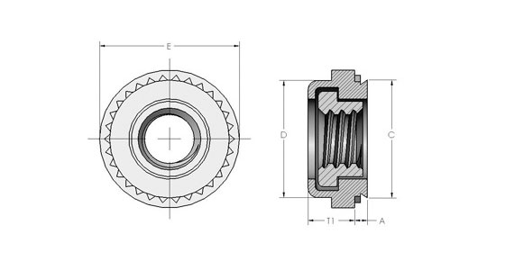 Spiralock Floating Nuts