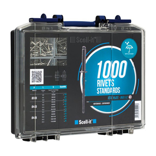 Kit of 1000 Assorted Stainless Steel Rivets Kit of 1000 Assorted Stainless Steel Rivets