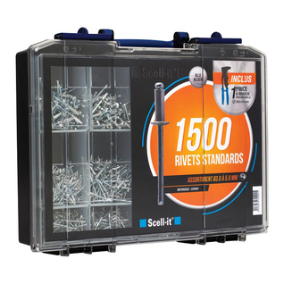Kit of 1500 Assorted Aluminium Rivets Kit of 1500 Assorted Aluminium Rivets