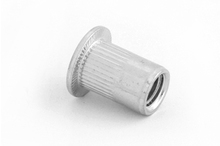 Flat Head Serrated Open End Rivet Nuts - Steel Flat Head Serrated Open End Rivet Nuts - Steel