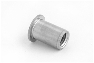 Flat Head Plain Body Open End Rivet Nuts 